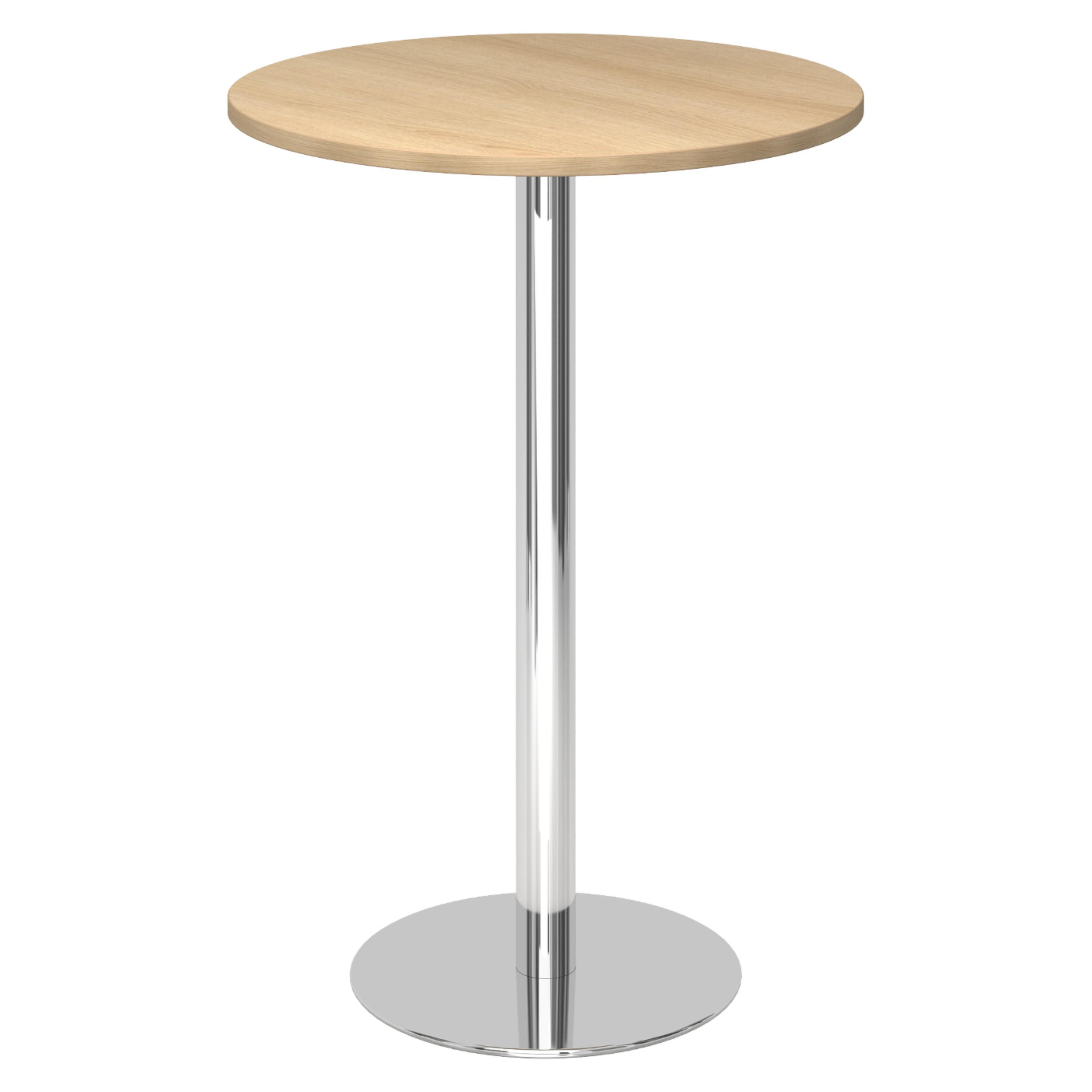 STEHTISCH rund STH 80/80/111,6 cm in Eichefarben/Chrom - Chromfarben/Eichefarben, Holzwerkstoff (80/80/111.6cm) - bümö