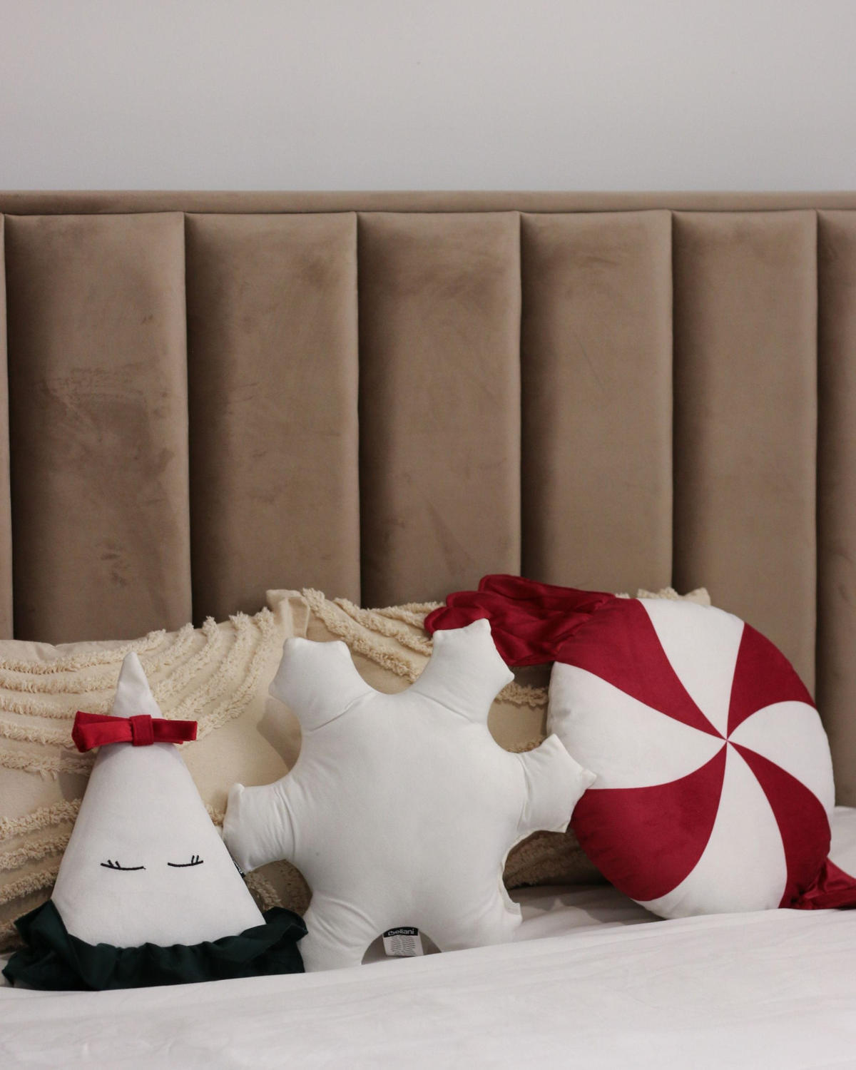 DEKORATIVNÍ polštář sada 3 ks Bílý 30/35 cm Noelnest - bílá/zelená barva, textil (40/40cm) - Beliani