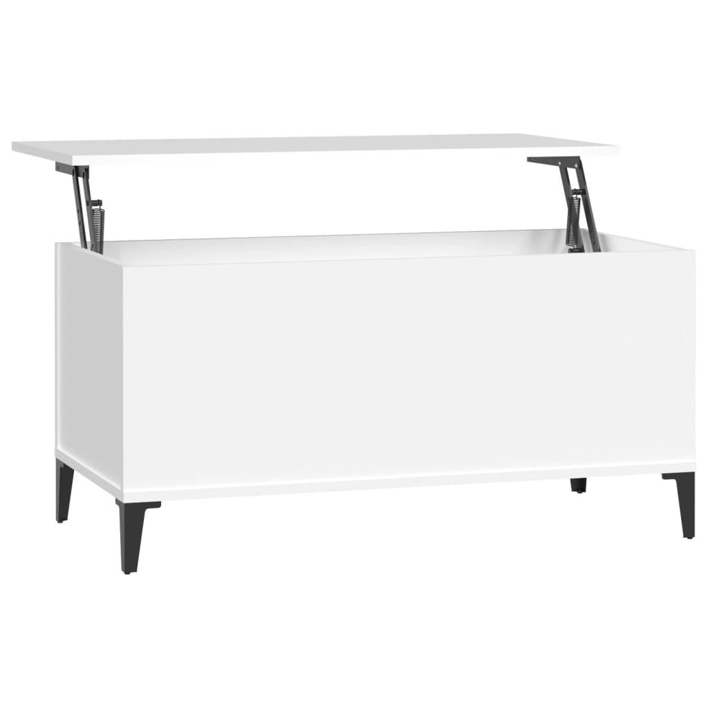 COUCHTISCH Weiß 90x44,5x45 cm Holzwerkstoff - Weiß, Holzwerkstoff (90/44.5/45cm) - furnicato