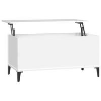 COUCHTISCH Weiß 90x44,5x45 cm Holzwerkstoff - Weiß, Holzwerkstoff (90/44.5/45cm) - furnicato