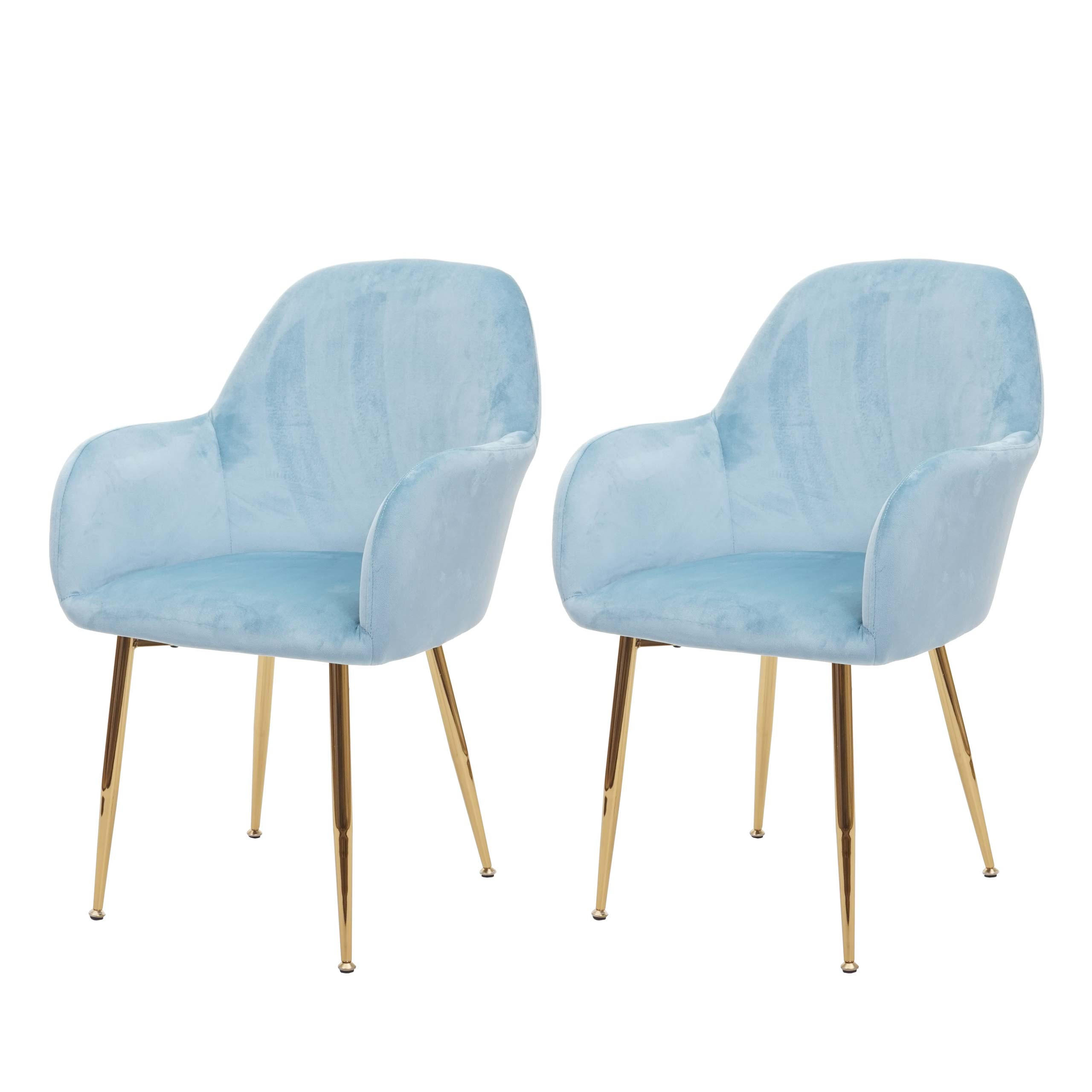 ESSZIMMERSTUHL Hellblau 2er-Set - Hellblau, Textil (57/83/57cm) - MCW