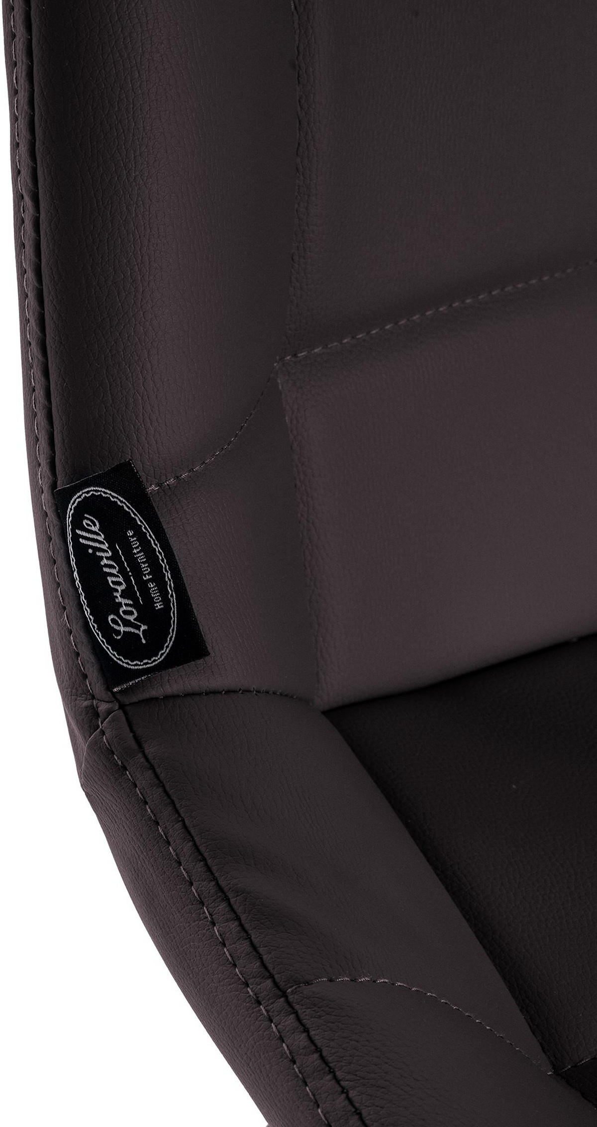 BARHOCKER Lederlook Braun - Schwarz/Braun, Textil/Metall (49/105/56cm) - CLP