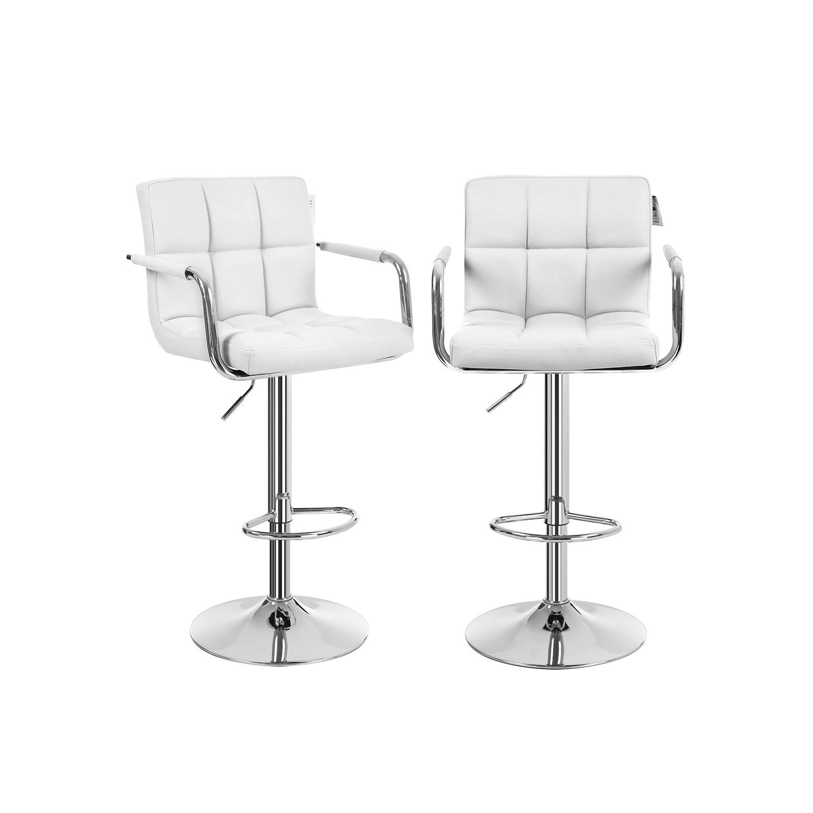 BARSTUHL KUNSTLEDER 2ER-SET - Weiß, Textil (38/38/44.5cm) - Hansiro