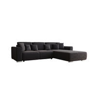 ECKSOFA GUSTO L Monolith 97 Rechts mit Schlaffunktion - Graphitfarben, Textil (279/193cm) - Bedante