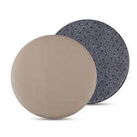 STUHLKISSEN 2er Pack ⌀ 38cm beige Lederimitat mit Antirutsch - Beige, Textil (38/38/1cm) - Bestlivings