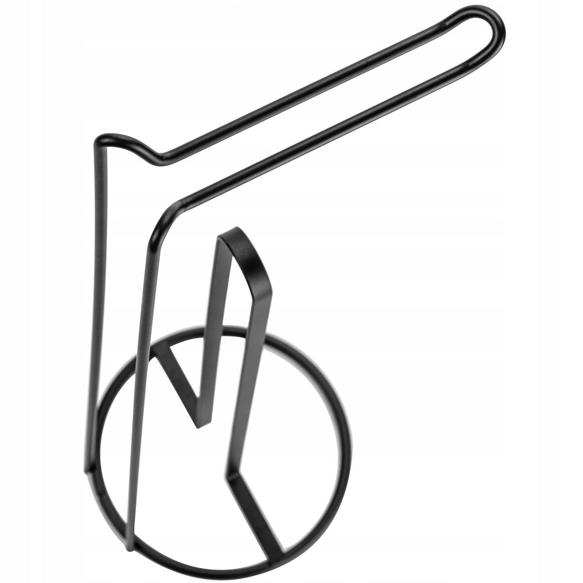 STÄNDER für Toilettenpapierhalter, schwarz - Schwarz, Metall (15/54cm) - KADAX