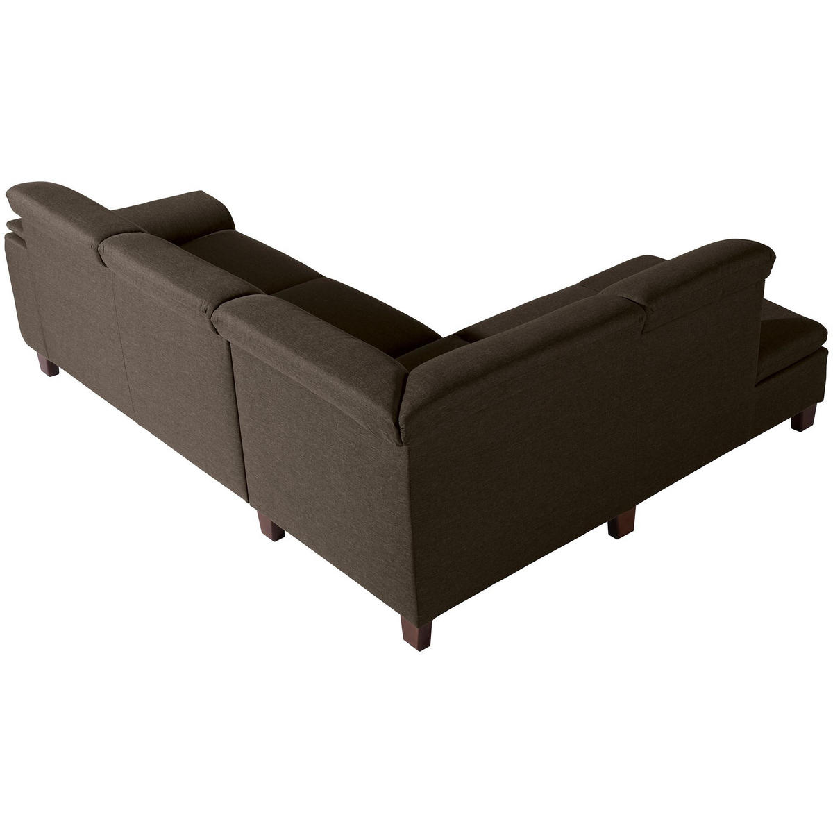 ECKSOFA mit Ottomane links Kaylil Flachgewebe braun - Braun, Kunststoff (187/247cm) - 58aufmkessel
