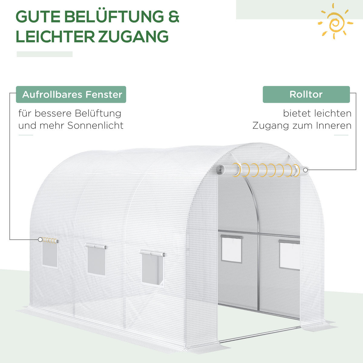 POLYETHYLENFOLIE, Treibhaus Folie, Weiß - Weiß, Kunststoff (200/200/300cm) - Outsunny