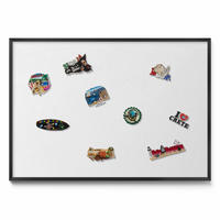 MAGNETTAFEL 100x70 cm Schwarzer Rahmen Farbe Weiß - Zirbelkieferfarben, Metall (100/70/0.4cm) - TULUP