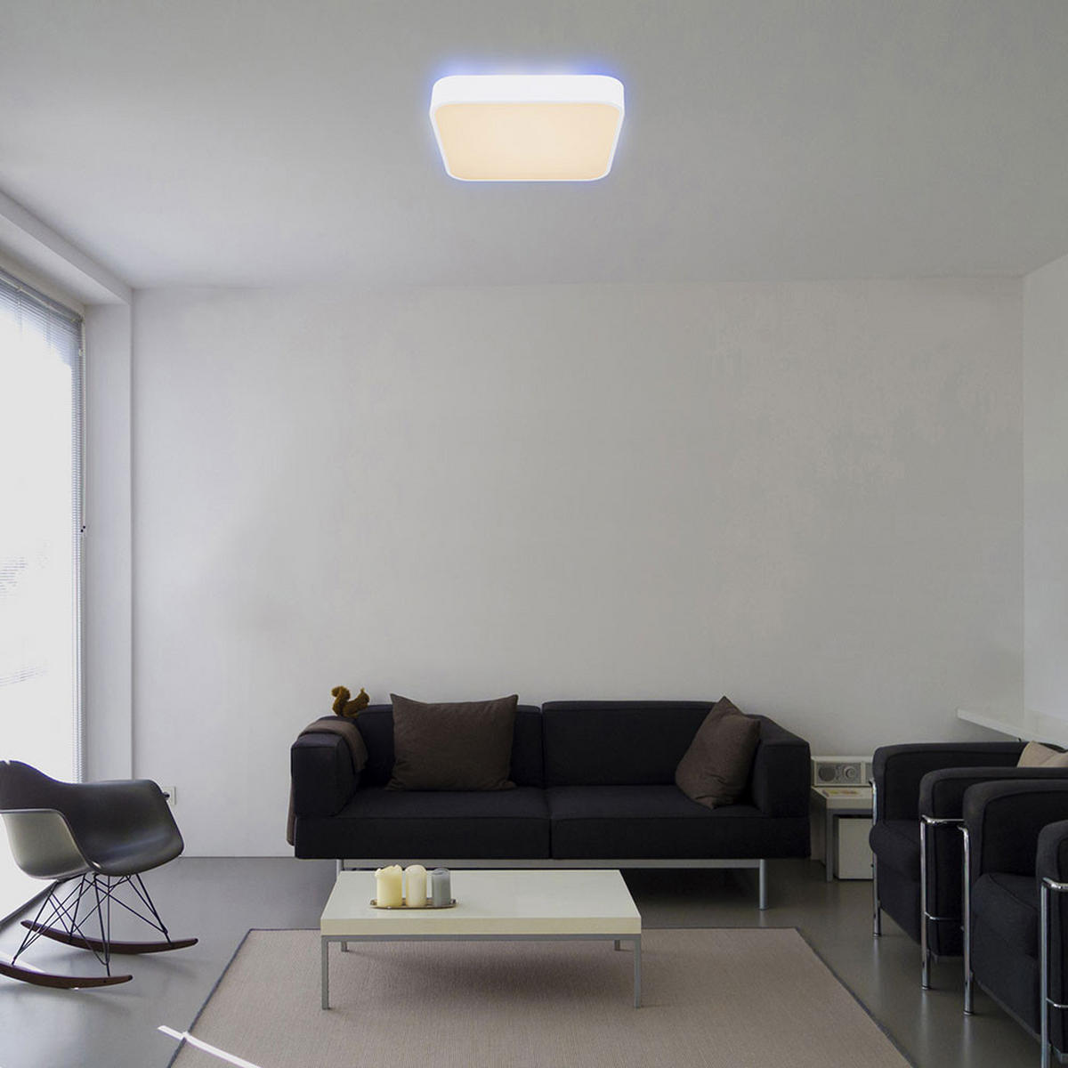 LED DECKENLEUCHTE Metall Weiß quadratisch - Weiß, Metall (40/40/10.5cm)