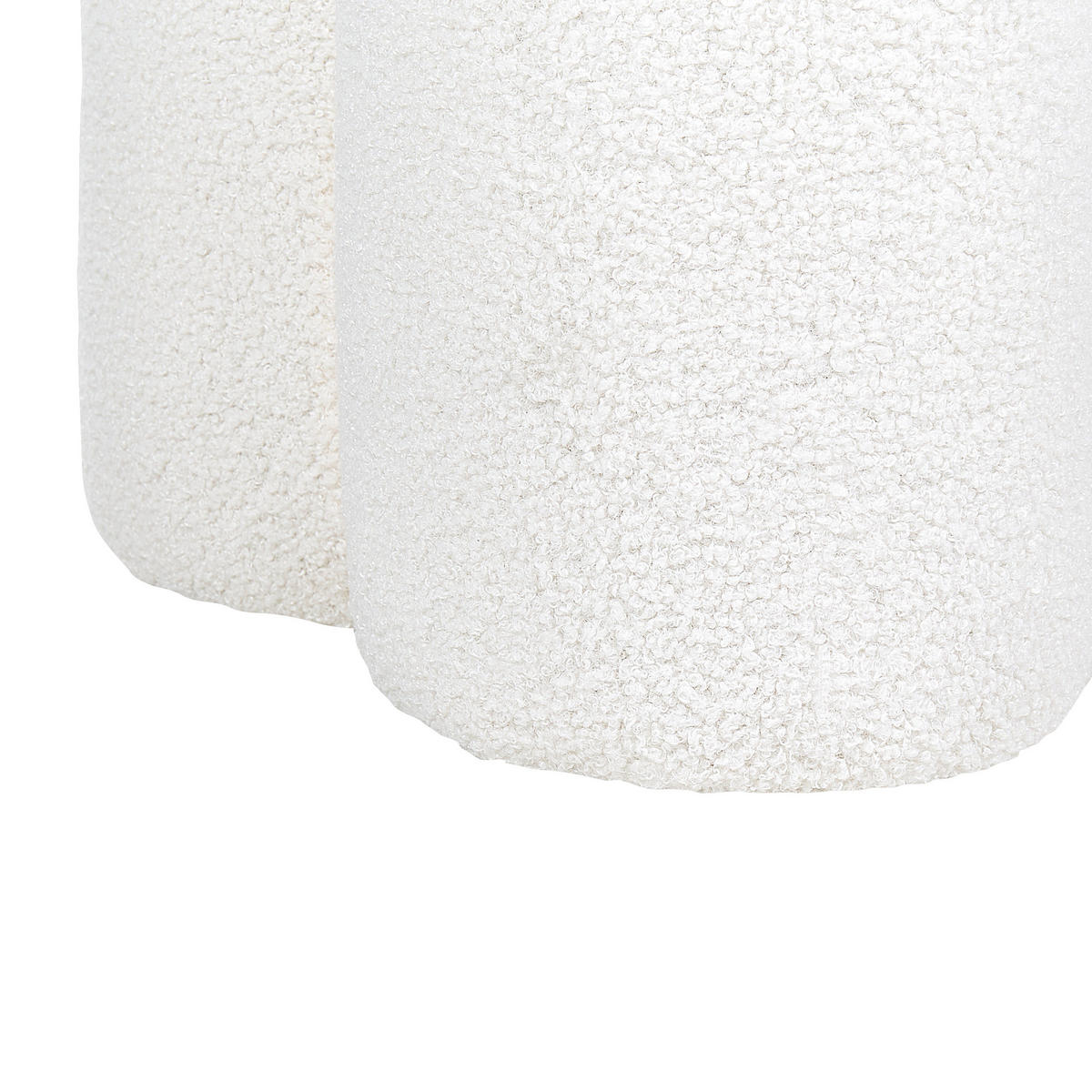 POUF Cremeweiß Carrington - Weiß, Textil (40/45/40cm) - Beliani