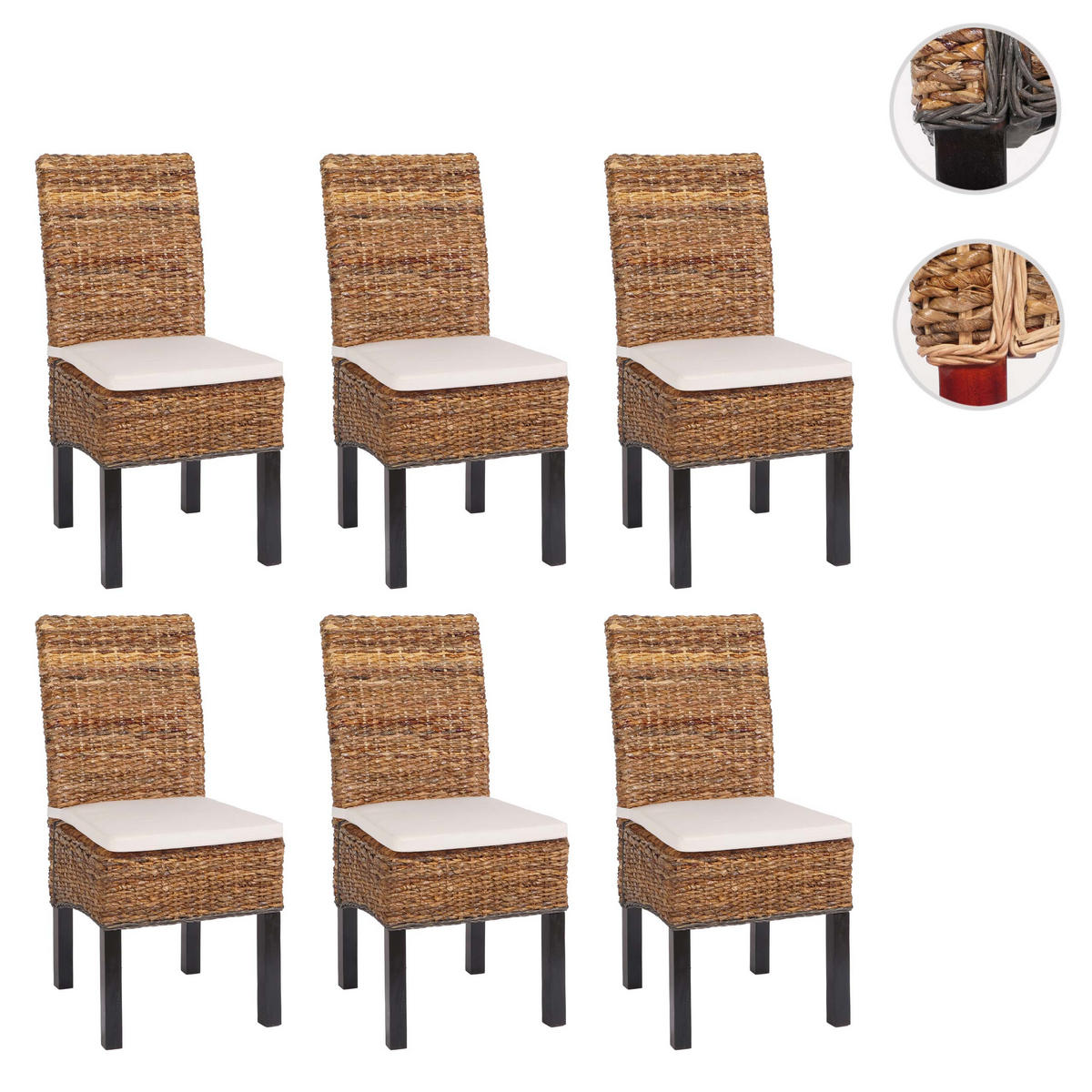 ESSZIMMERSTUHL Dunkelbraun 6er-Set - Dunkelbraun, Holz (46/96/41cm) - MCW