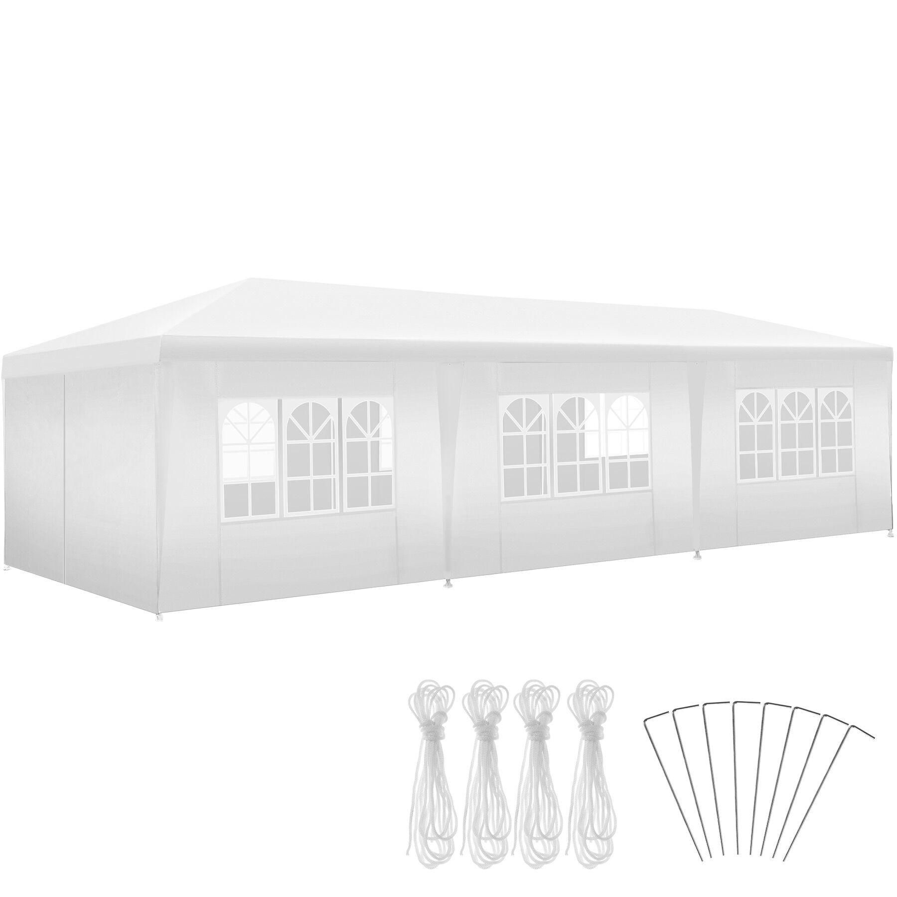 PAVILLON Miramas,wasserdicht,weiß - Weiß, Kunststoff (300/250/900cm) - tectake