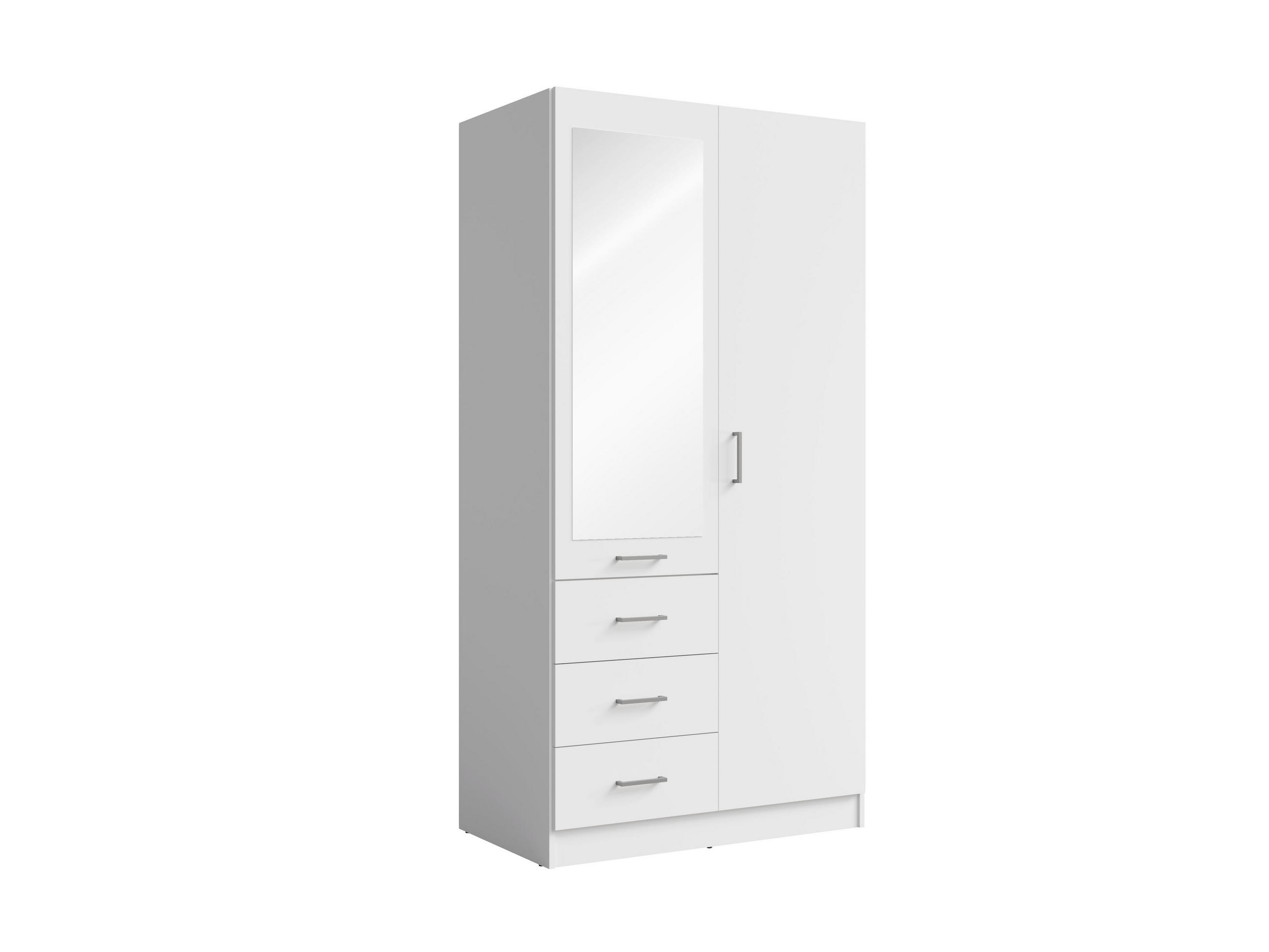Milaros Markt Kleiderschrank Weiß 101x200.5x58 cm