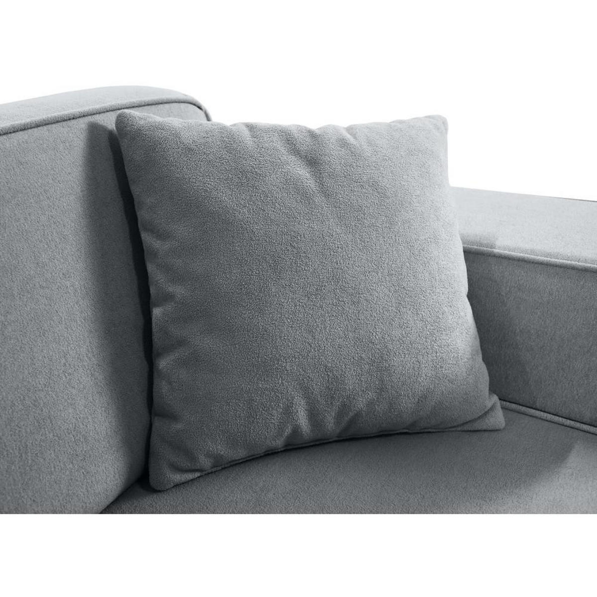 2-SITZER SOFA Pedro ohne Schlaffunktion hellgrau - Hellgrau/Schwarz, Textil (185/75/88cm) - Beautysofa