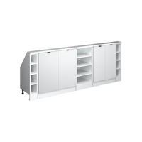 DACHSCHRÄGENSCHRANK-SET Rion Weiß Riffel 210 cm 5er Set - Weiß, Holzwerkstoff (210/81.6/46cm) - Vicco