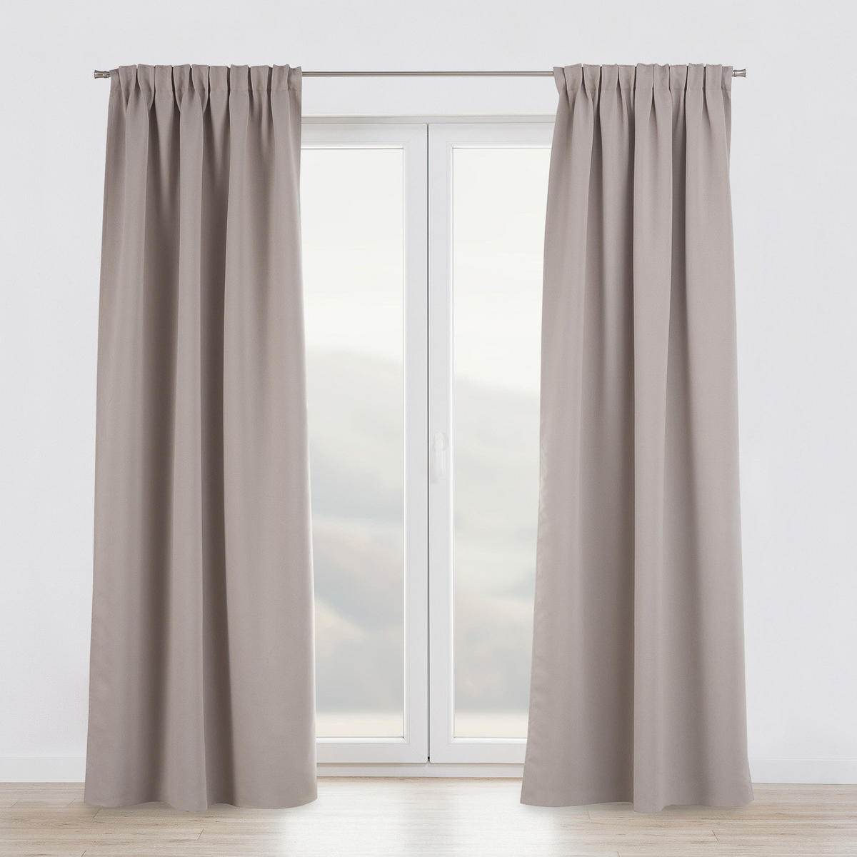 VERDUNKELUNGSVORHANG mit Schlaufenband 140x280cm beige - Beige, Textil (140/280/1cm) - Dekoria