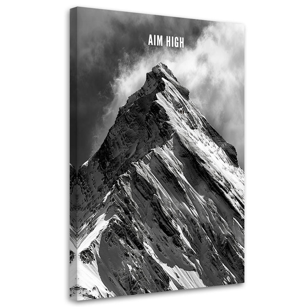 LEINWANDBILD Berge wollen hoch hinaus 80x120cm - Grau, Textil (80/120cm) - Feeby