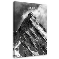 LEINWANDBILD Berge wollen hoch hinaus - Grau, Textil (60/90cm) - Feeby