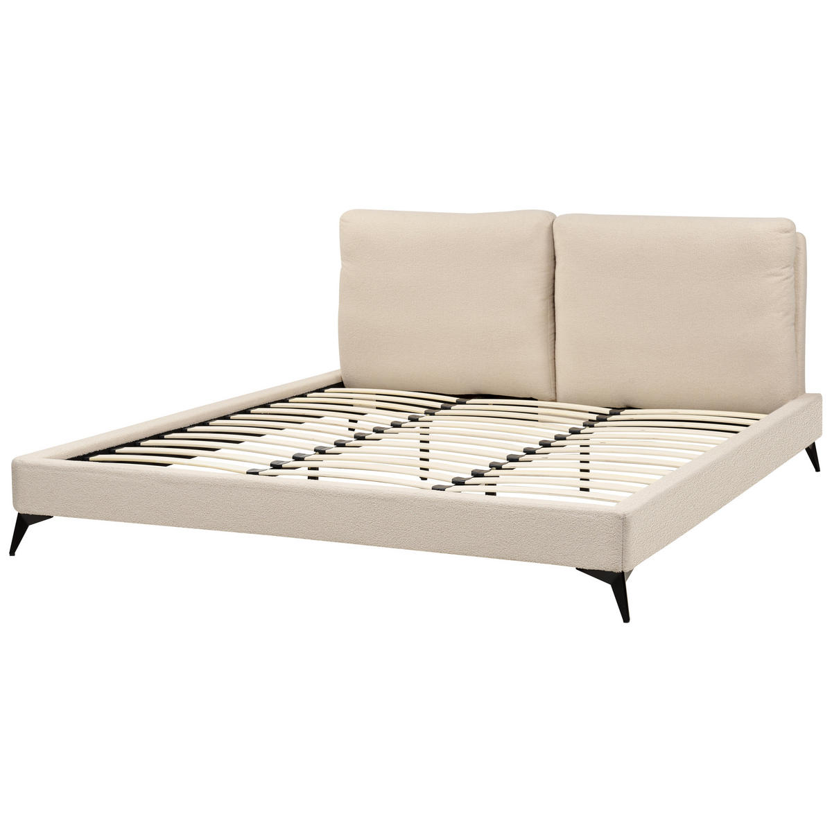 POLSTERBETT 180/200 cm Helles Beige Melle - Beige, Textil (180/200cm) - Beliani