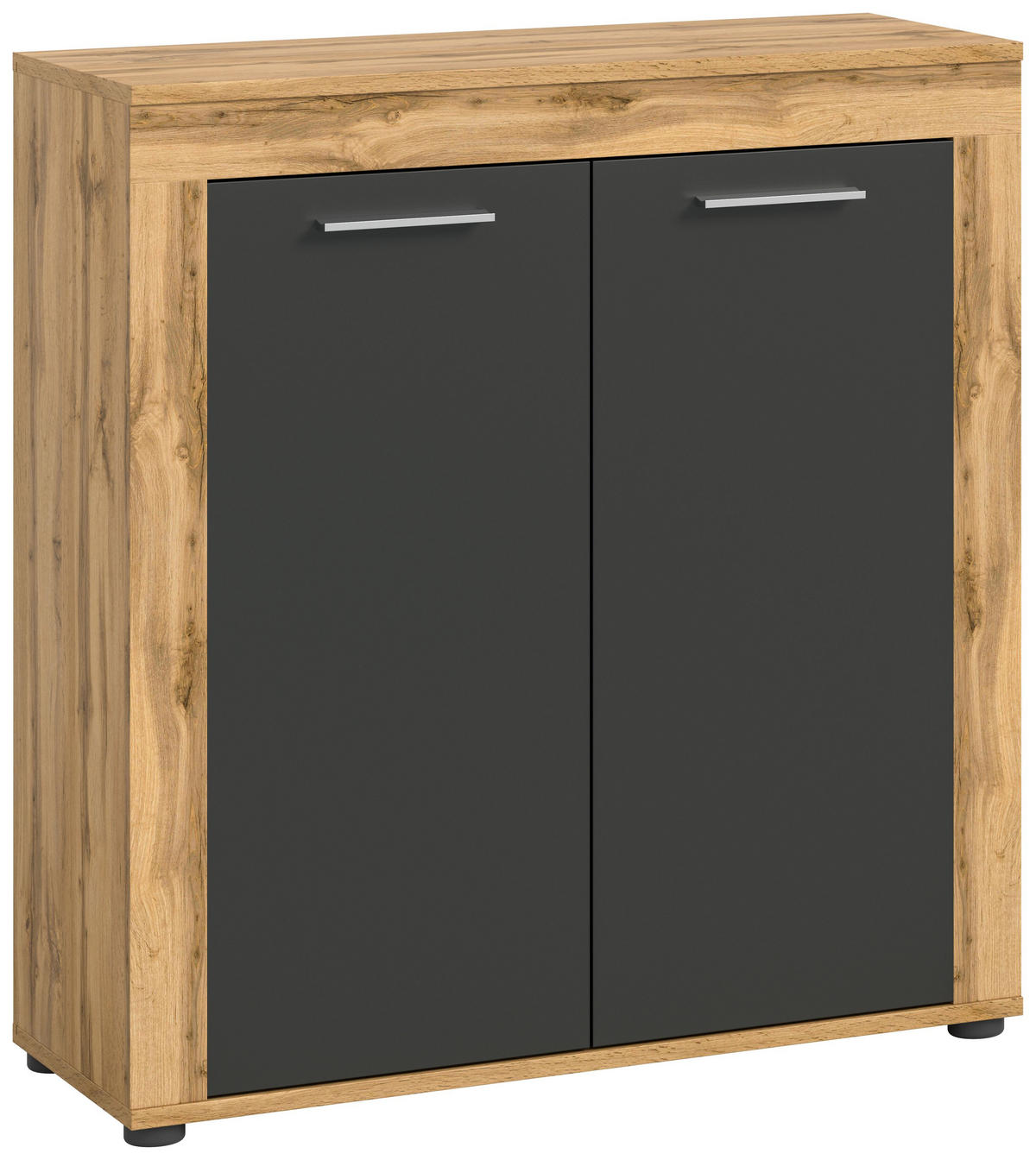 HIGHBOARD JAM (B/H/T: ca. 80/88/35 cm) in Wotan Eiche Nachbildung/grau - Eiche Wotan, Holzwerkstoff (80/88/35cm)
