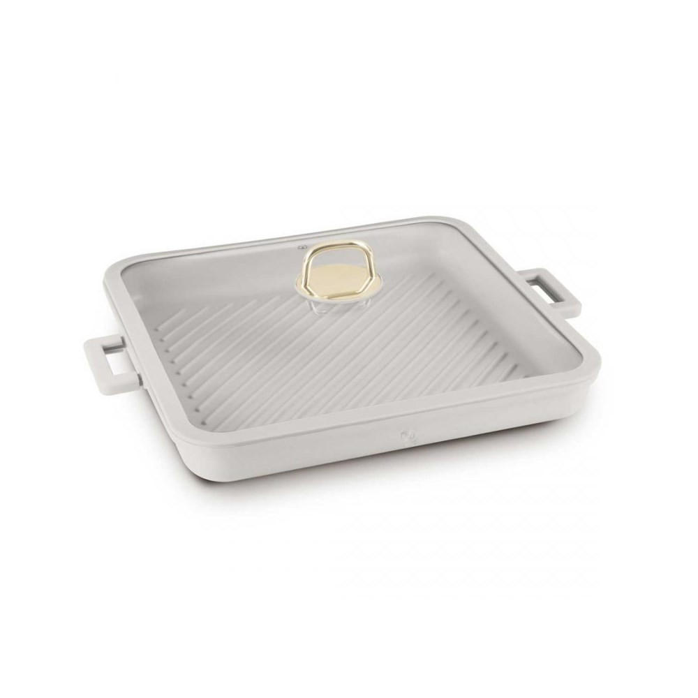GRILLPFANNE Grau 34/34/4.5 cm BH7790 - Grau, Metall (34cm) - Berlinger Haus