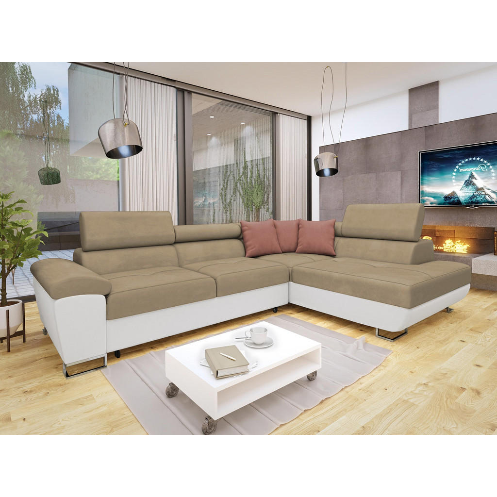 Thumbnail - Mirjan24 Ecksofa, Natur, Textil, 6-Sitzer, Ottomane rechts, L-Form,Rechteckig, 270x202 cm, Wohnzimmer, Sofas & Couches, ...