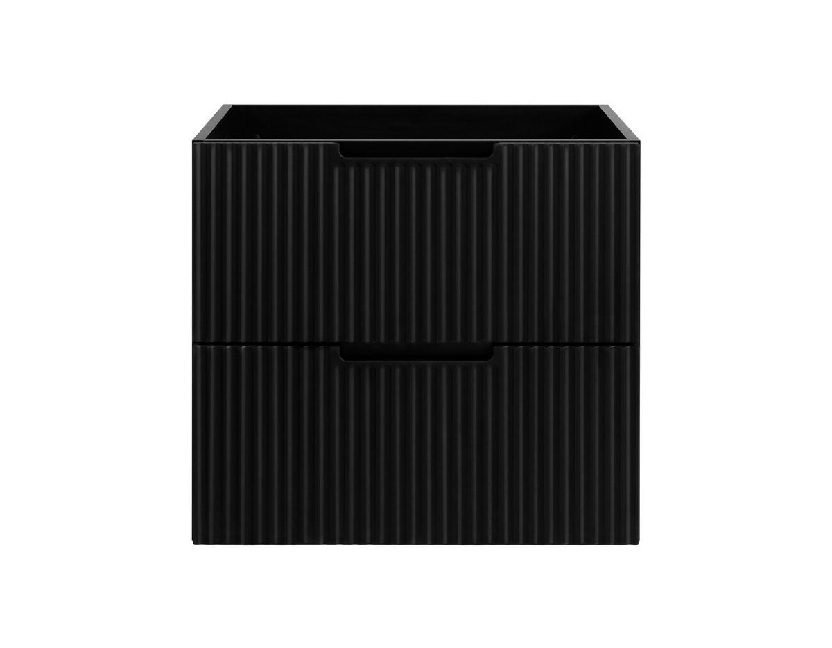 BADEZIMMERSCHRANK : schwarz, 60 x 57 x 46 cm - Schwarz, Holzwerkstoff (60/57/46cm) - 3XE LIVING