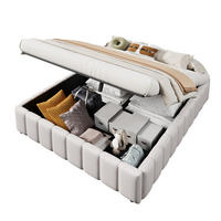 POLSTERBETT mit Bettkasten 140/200 cm in Beige, ohne Kopfteil - Beige, Textil (140/200cm) - BEAOK