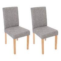 ESSZIMMERSTUHL Grau, Braun 2er-Set - Braun/Grau, Textil (43/90/56cm) - MCW