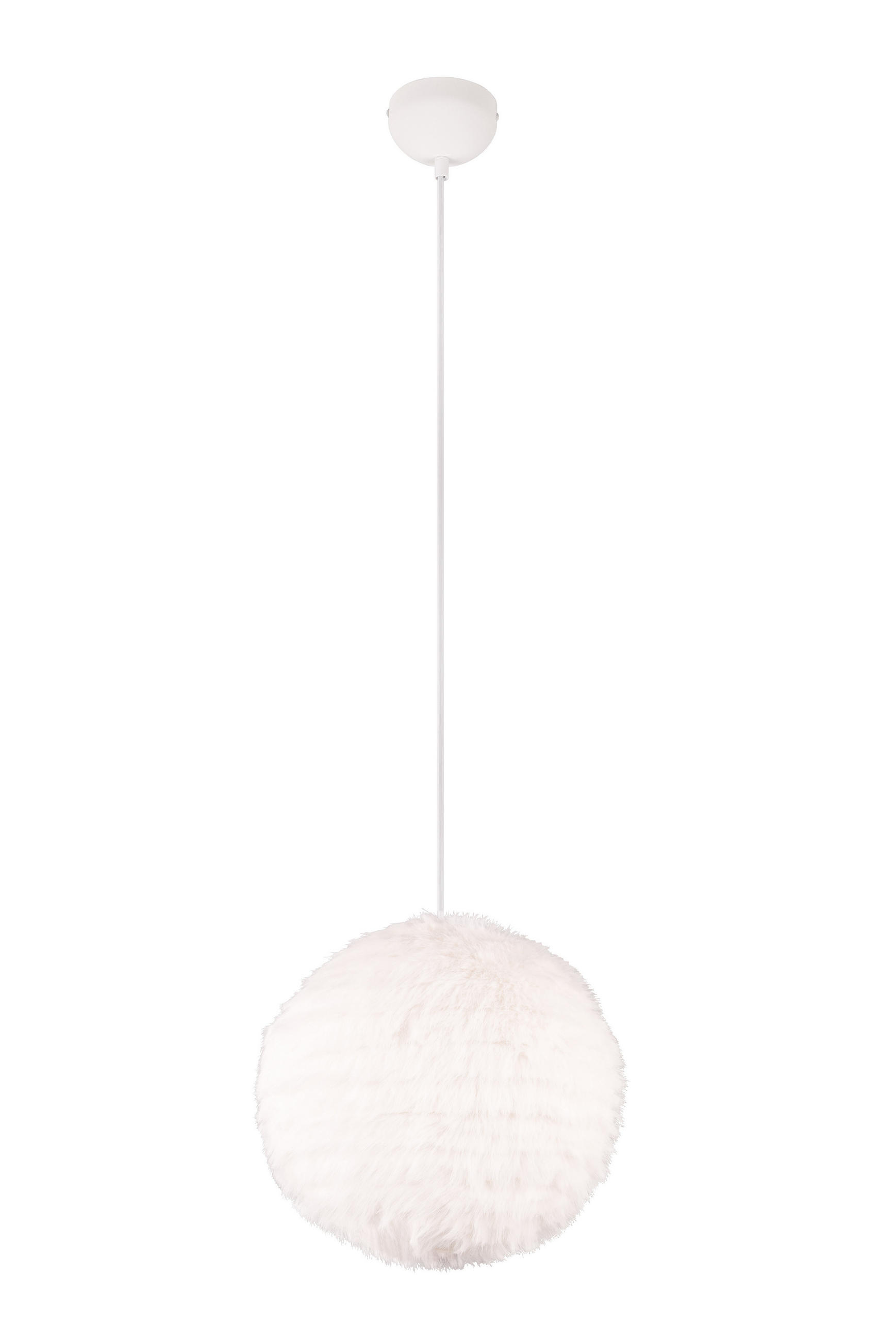 HÄNGELAMPE FURRY - Weiß - 35/35/150 cm - Weiß, Textil (35/35/150cm) - Trio Leuchten