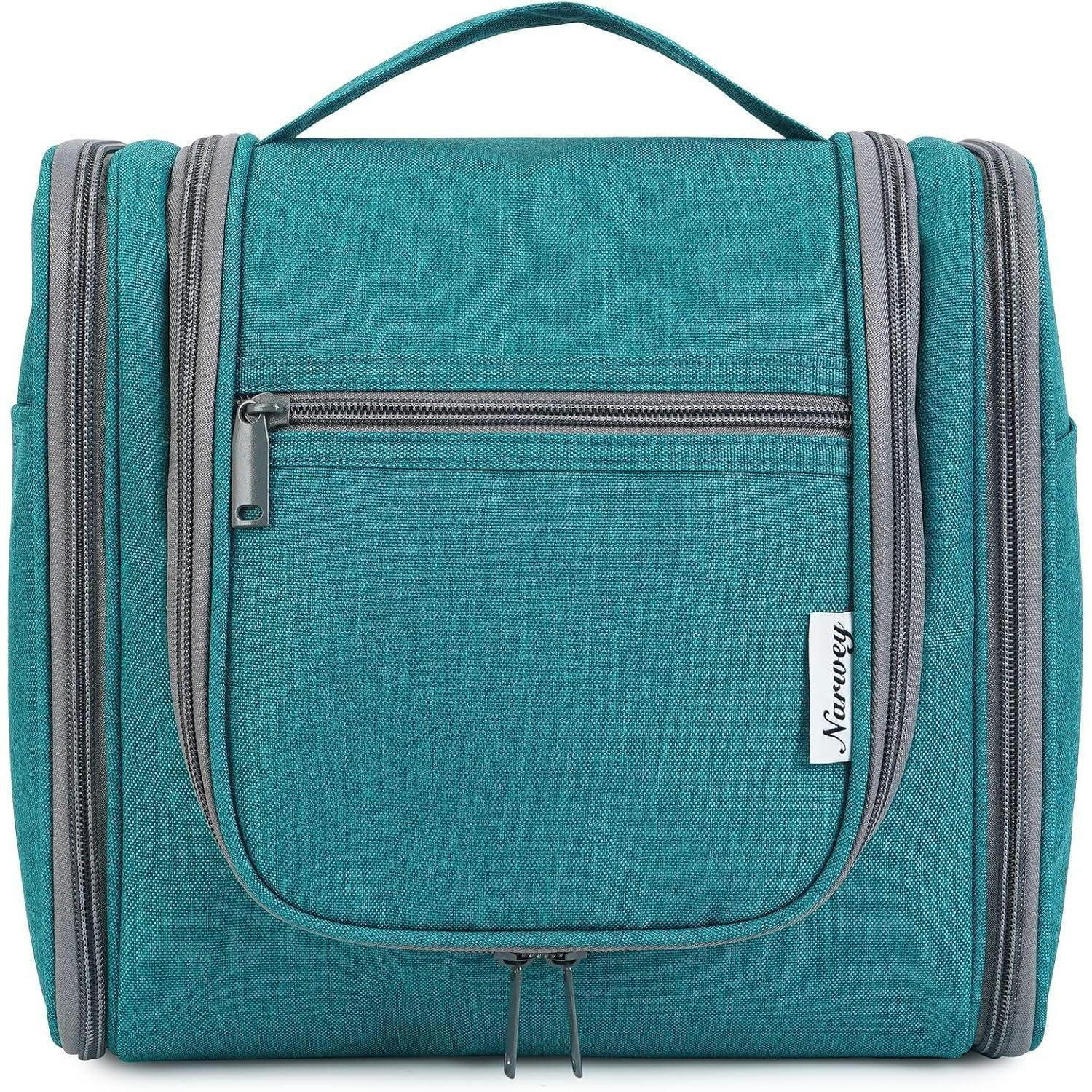 KULTURBEUTEL zum Aufhängen Blaugrün Groß 28 cm - Petrol, Textil (5/1/5cm)