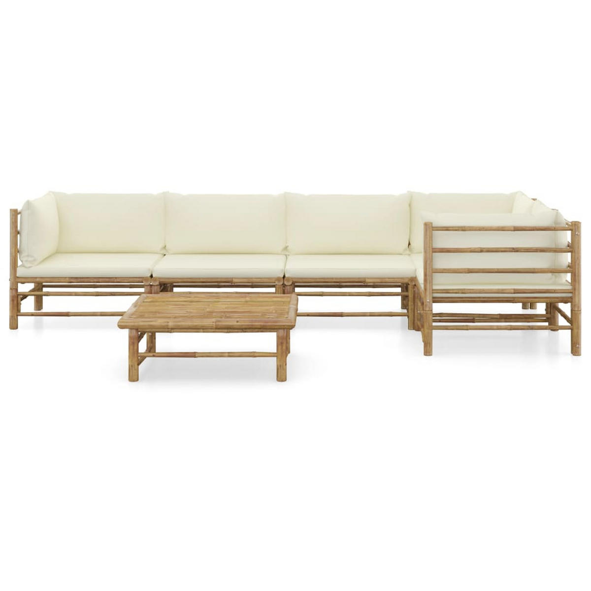GARTENSET Revak 6-teilig - Weiß, Naturmaterialien - Nettlife