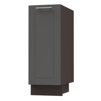 KÜCHENUNTERSCHRANK Kvantum D1D/30 Graphit Matt / Lava Matt 30 / 50 / 82cm - Dunkelgrau/Graphitfarben, Holz/Holzwerkstoff (30/82/50cm) - Feldmann-Wohnen