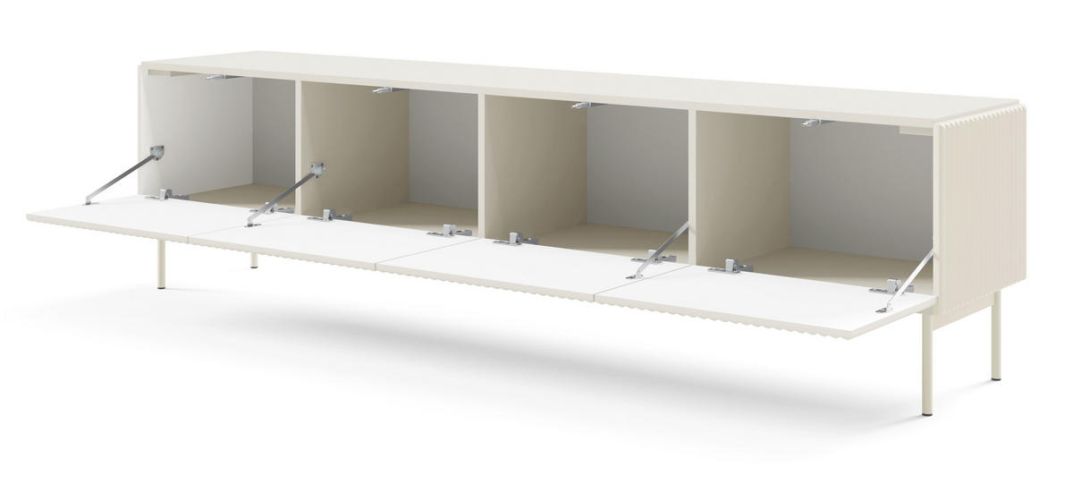 TV-BOARD 195 cm Galiano mit 4 Türen, Kaschmir - Kaschmir, Holz (195/51/40cm) - Emporius