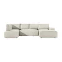 SCHLAFSOFA - 8 Personen - samt - beige Amelia - Beige, Textil (349/85/195cm) - Vente-Unique