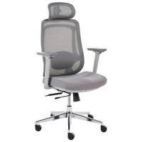 BÜROSTUHL Grau Olyra - Grau, Textil (60/119/72cm) - Beliani