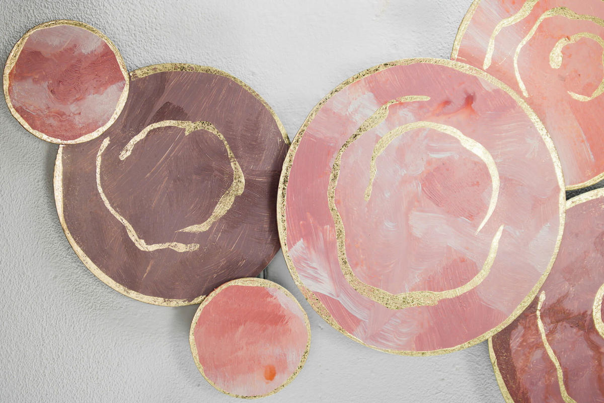 WANDDEKO Rot 120/60 cm - Pink/Rot, Metall (3/60/6cm) - KUNSTLOFT