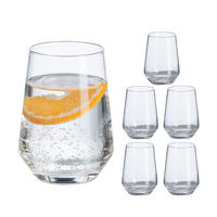 6XSKLENENÉ poháre - priehľadné, sklo - Relaxdays