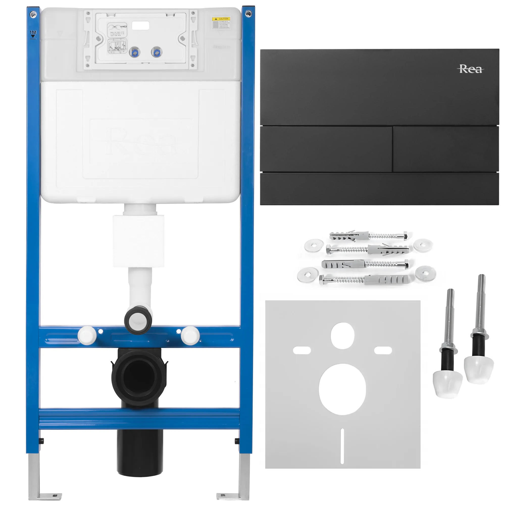 REA Vorwandelement Schwarz 52.5x103.5x103.5 cm