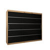 SCHWEBETÜRENSCHRANK 200/250/62 3-türig - Silberfarben/Schwarz, Holz/Kunststoff (250/200/62cm) - Abiks Möbel