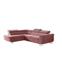 ECKSOFA mit Schlaffunktion und Bettkasten ATOM Rosa Links - Rosa, Holz/Textil (202/275cm) - Kaiser Möbel