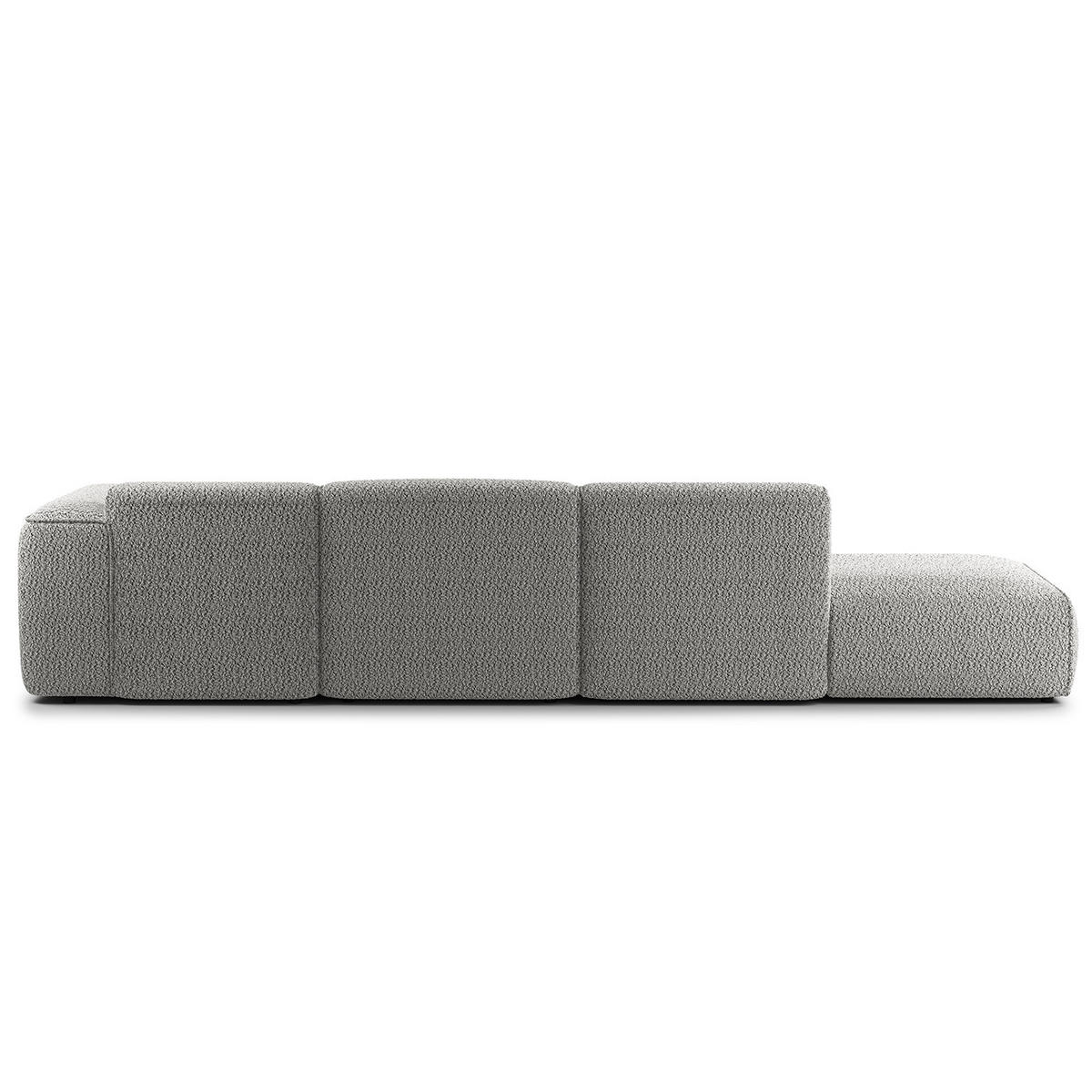 ECKSOFA mit Chaiselongue - Schwarz/Grau, Kunststoff/Textil (290/173cm) - home24