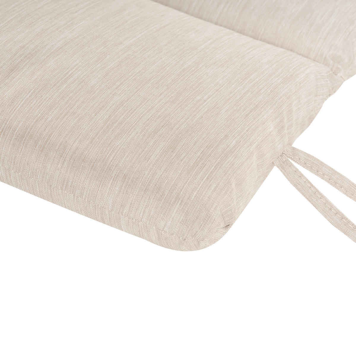 LIEGENAUFLAGE Hellbeige 60/180 cm Brescia Premium - Beige, Textil (180/5/60cm) - Beliani