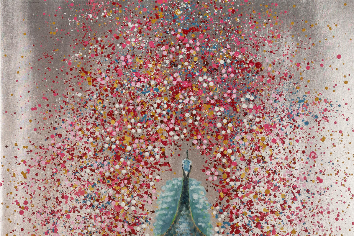 ACRYLBILD HANDGEMALT 80/120 cm - Pink, Holz/Textil (80/120cm) - KUNSTLOFT