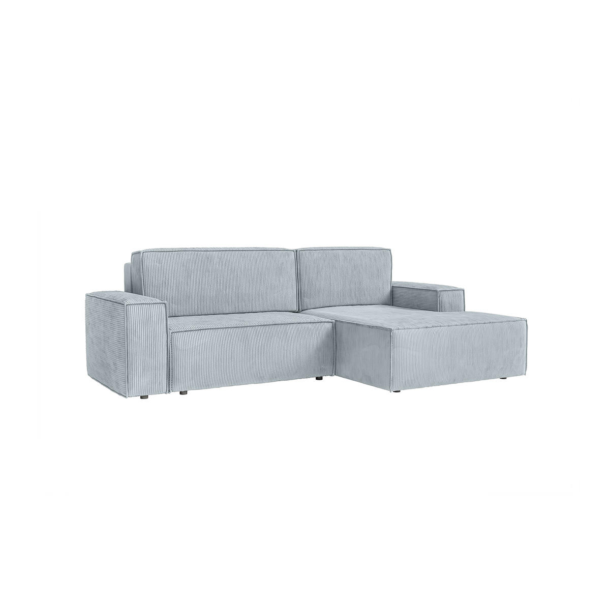 ECKSOFA Kokko mit Schlaffunktion, Blaugrau - Blaugrau, Textil (267/167cm) - Fedve