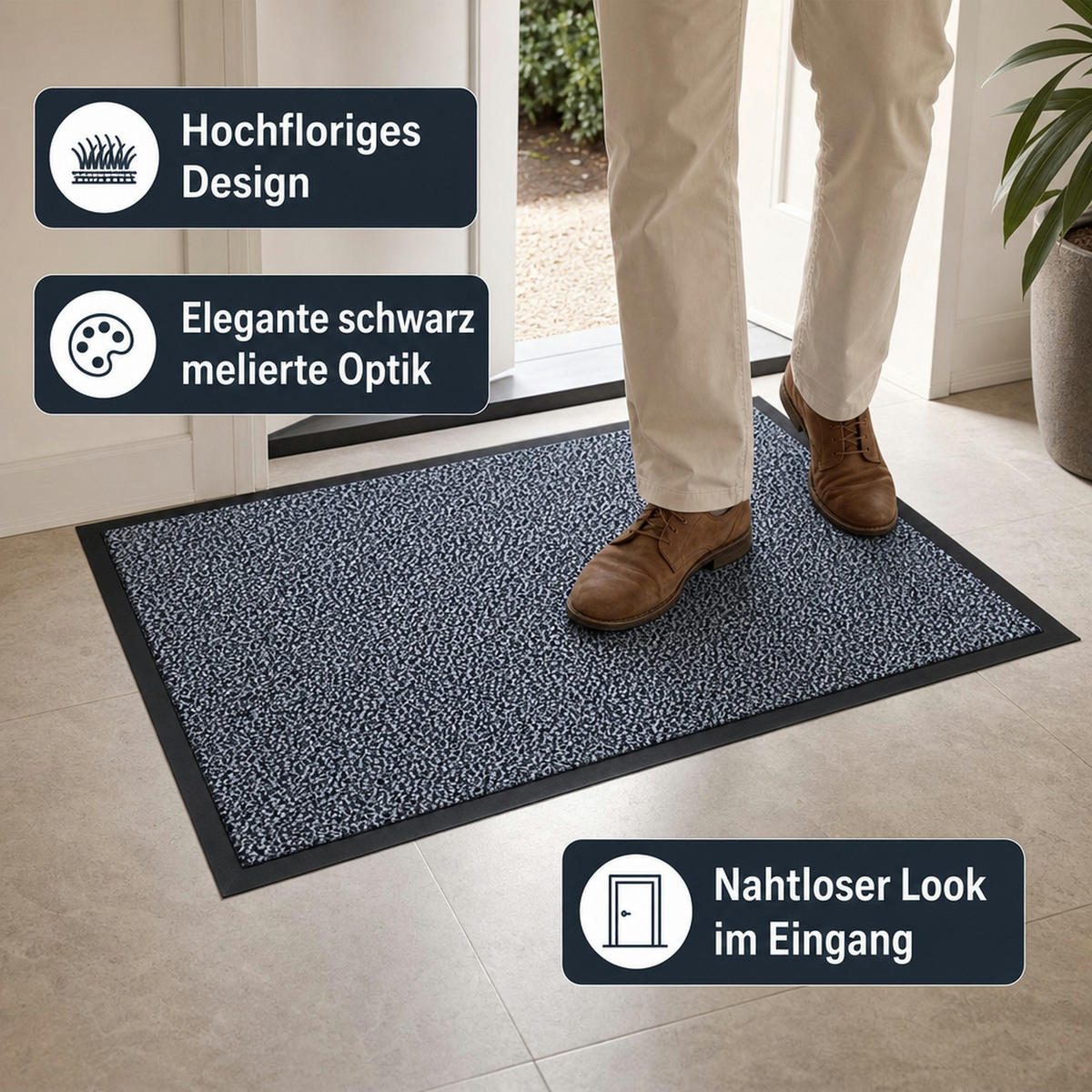 SCHMUTZFANGMATTE 60 x 90 cm - Ahornfarben, Textil (60/90cm) - Westfalia