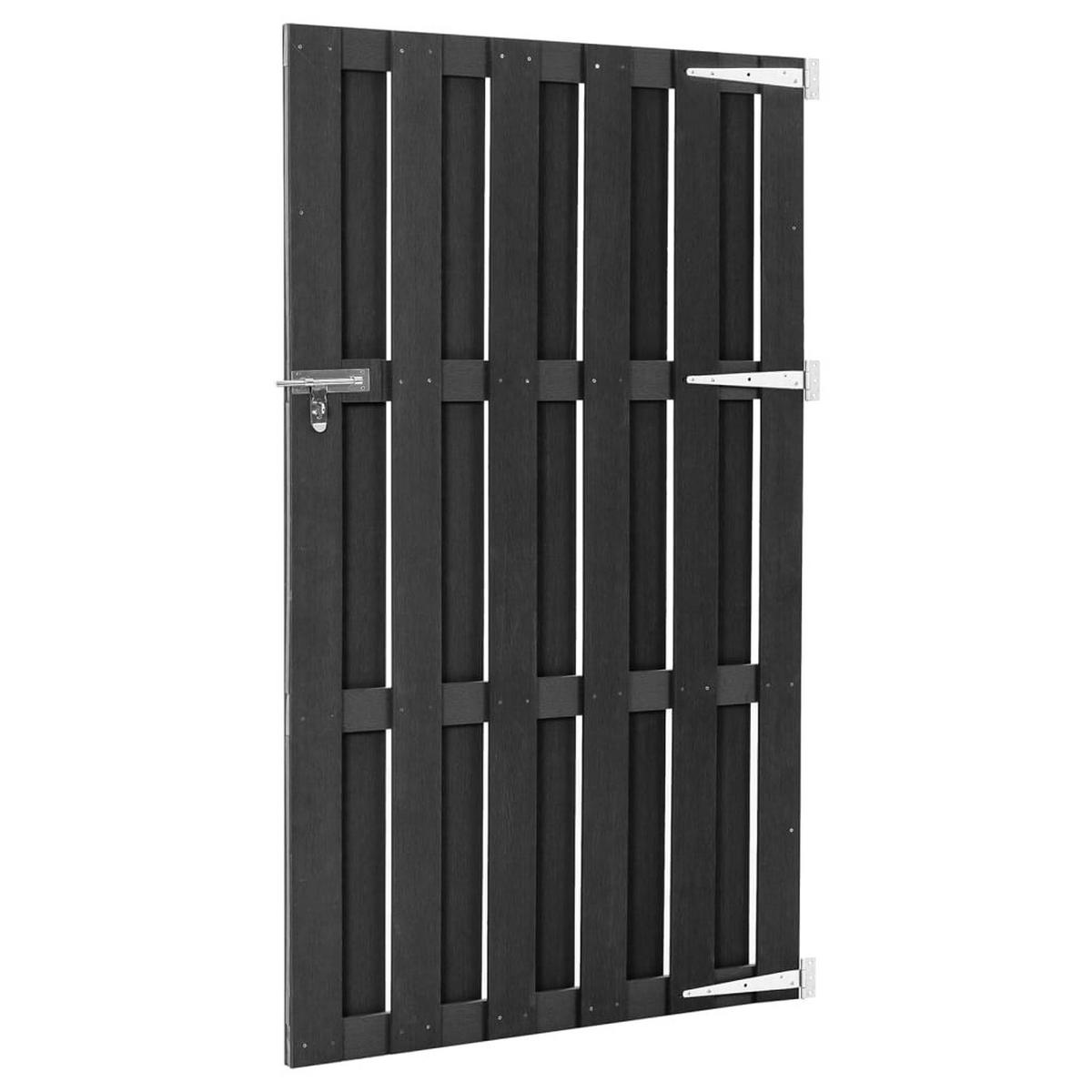 GARTENTOR Wpc 100/180 Cm Grau - Grau, Holzwerkstoff (100/180cm) - vidaXL