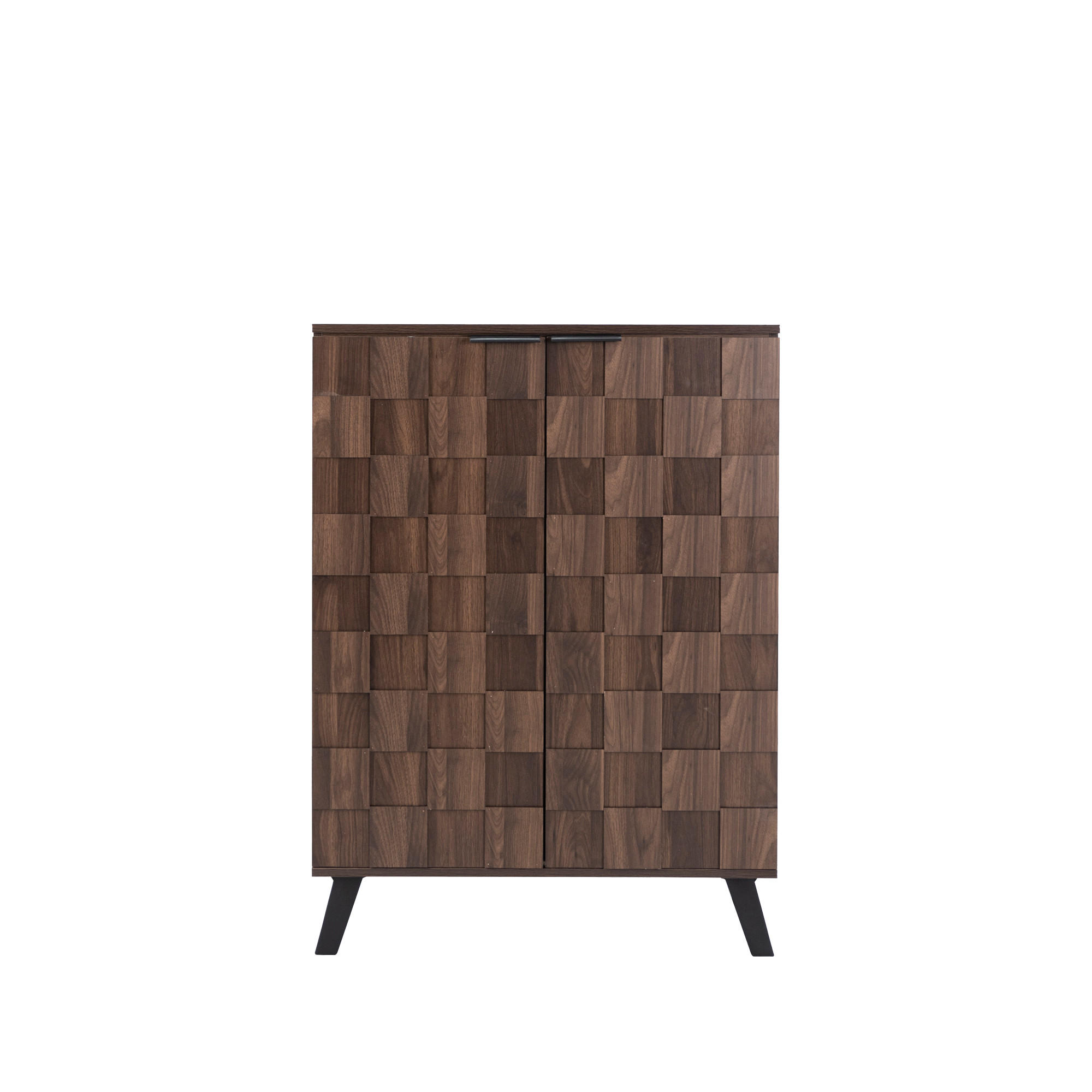 SCHUHSCHRANK Dunkle Holzfarbe 80/35,5/110 cm - Naturfarben, Holzwerkstoff (80/110/35.5cm) - PANGIVO