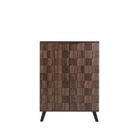 SCHUHSCHRANK Dunkle Holzfarbe 80/35,5/110 cm - Naturfarben, Holzwerkstoff (80/110/35.5cm) - PANGIVO